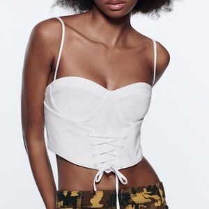 Zara Corset style crop top